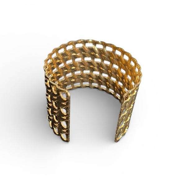 Elegant Gold Tined Women’s Cuff Bracelet - Picture 2 of 4